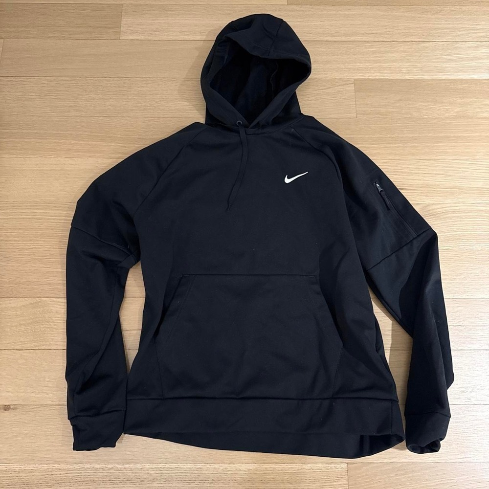 Nike Termafit black hoodie with white swoosh